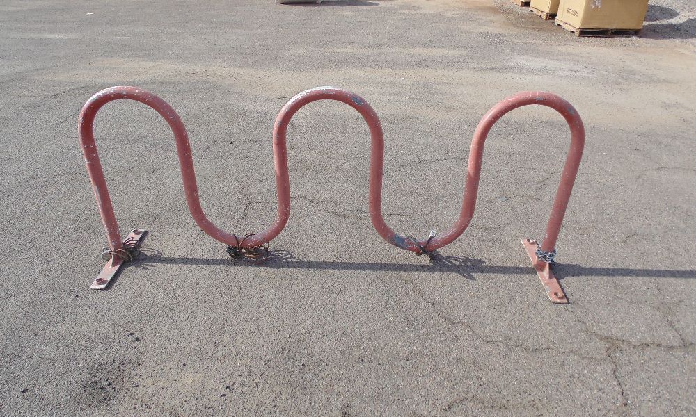 3- Loop wave style bicycle rack