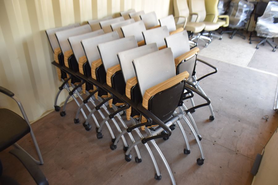 Lot of 17 Haworth office chairs