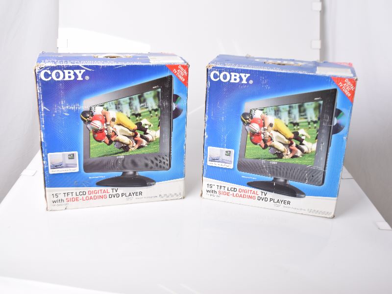 Lot of 2 Coby 15" LCD TVs