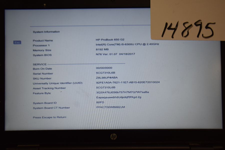  HP ProBook 650 G2 5cg7310l68