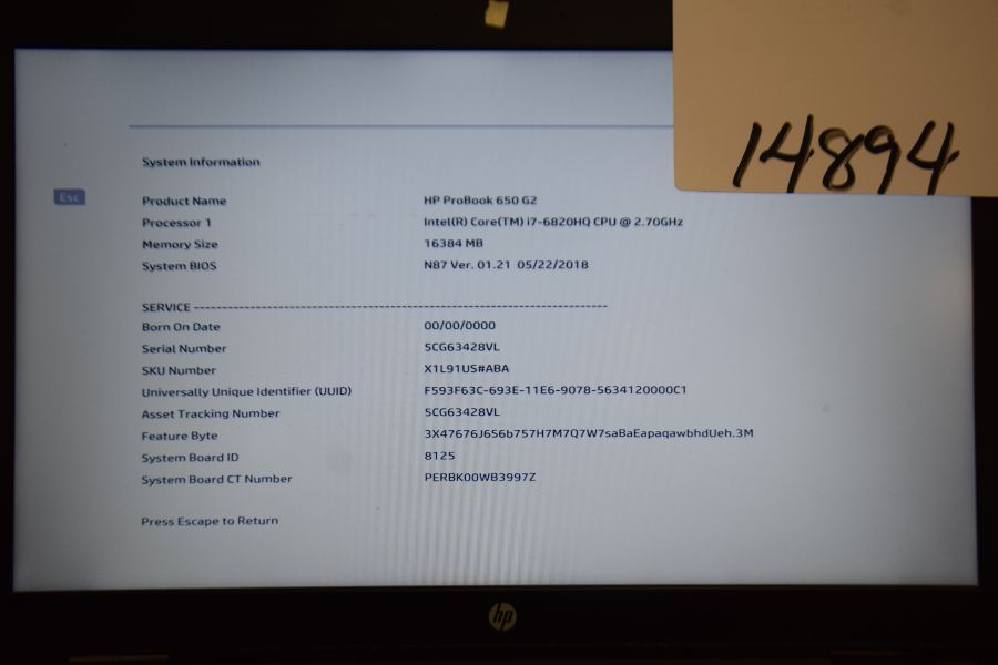  HP ProBook 650 G2 5cg63428vl