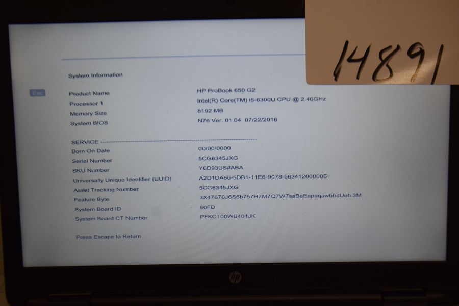  HP ProBook 650 G2 5cg6345jzg