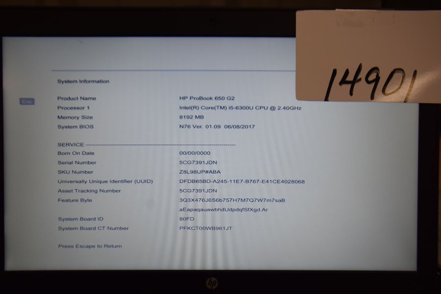  HP ProBook 650 G2 5cg7391jdn