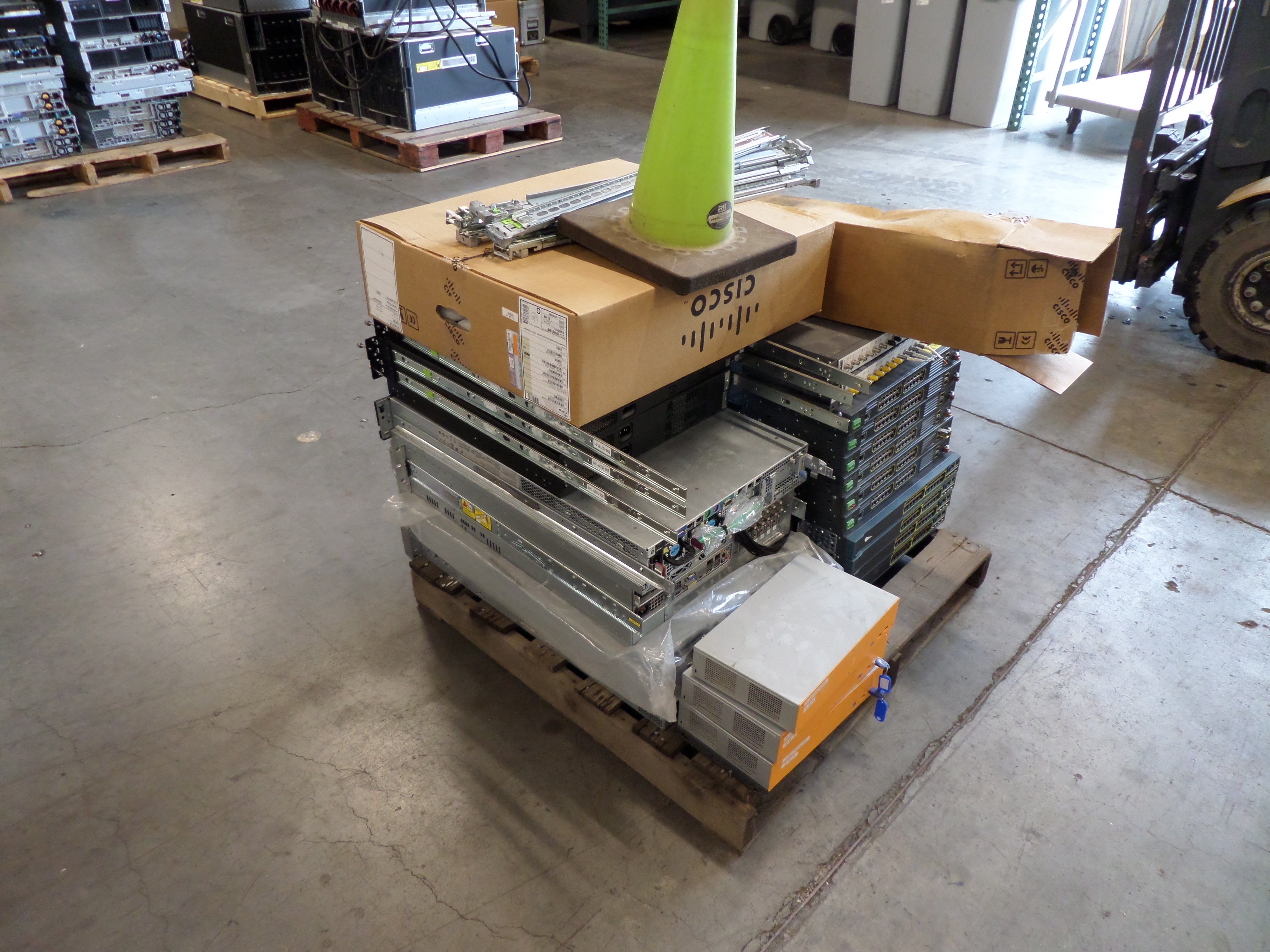 Lot of Server/Network Equipment Green Cone #2